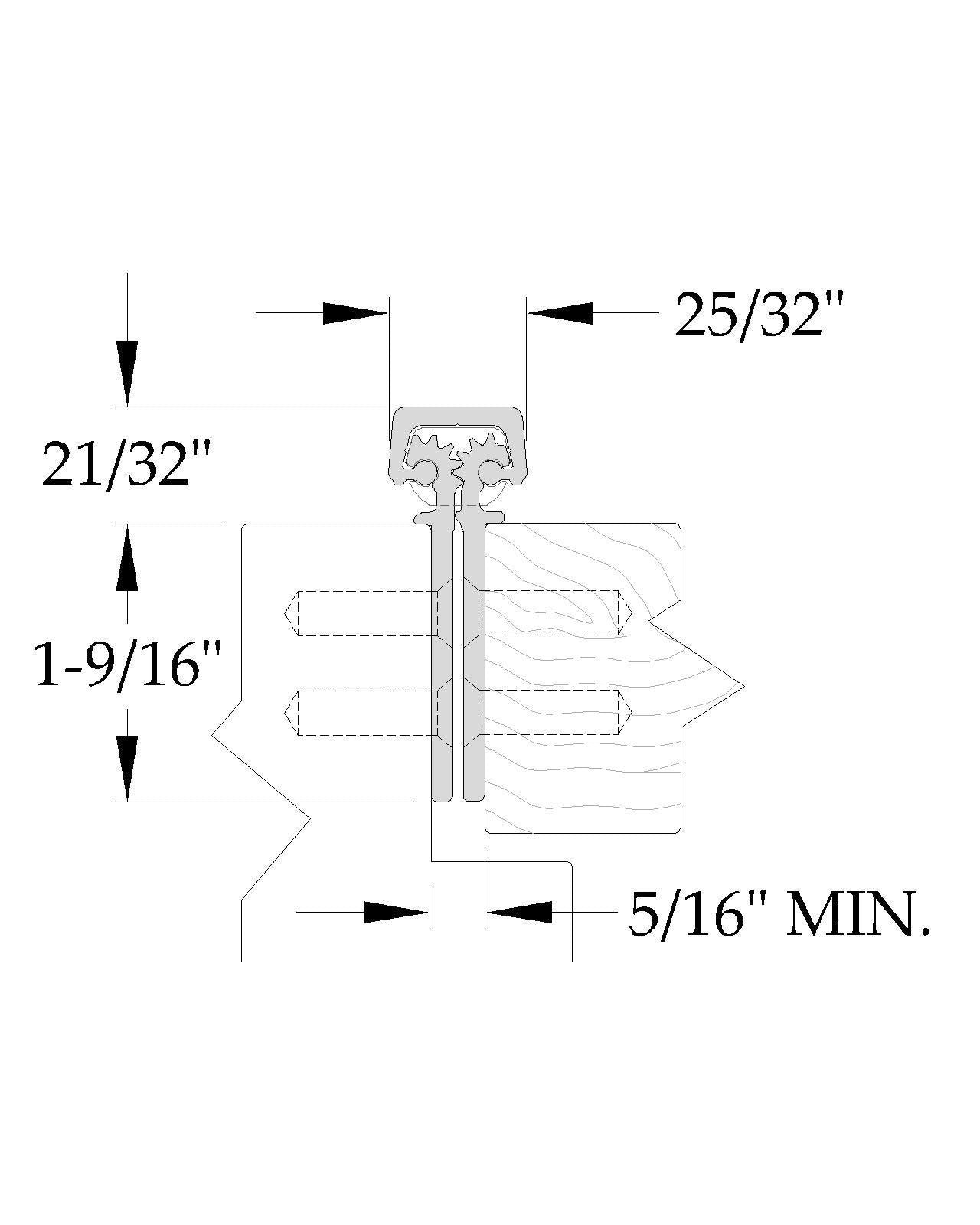 ABH A110HD - Aluminum Continuous Gear Hinges Full Mortise