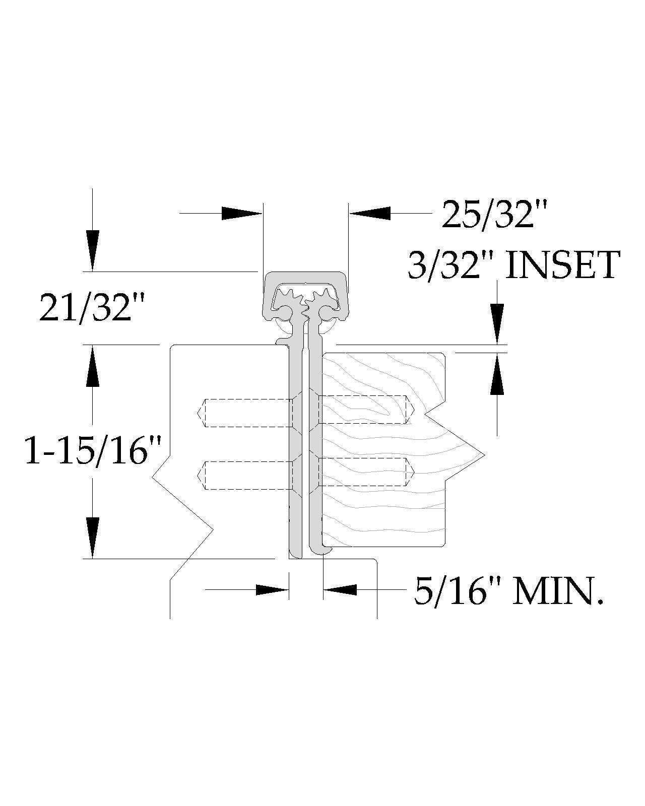 ABH A240HD - Aluminum Continuous Gear Hinges Full Mortise
