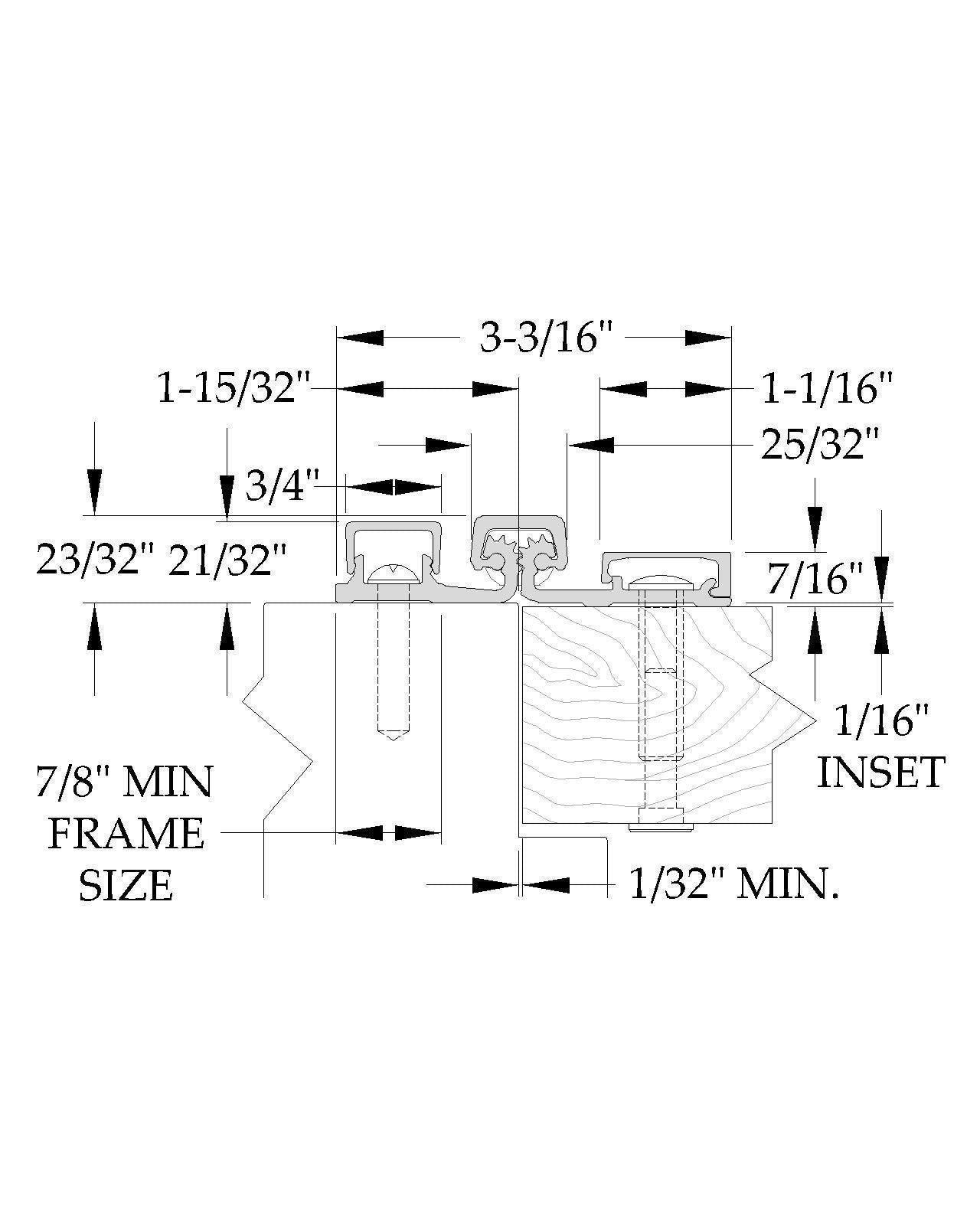 ABH A570HD - Aluminum Continuous Gear Hinges Full Surface