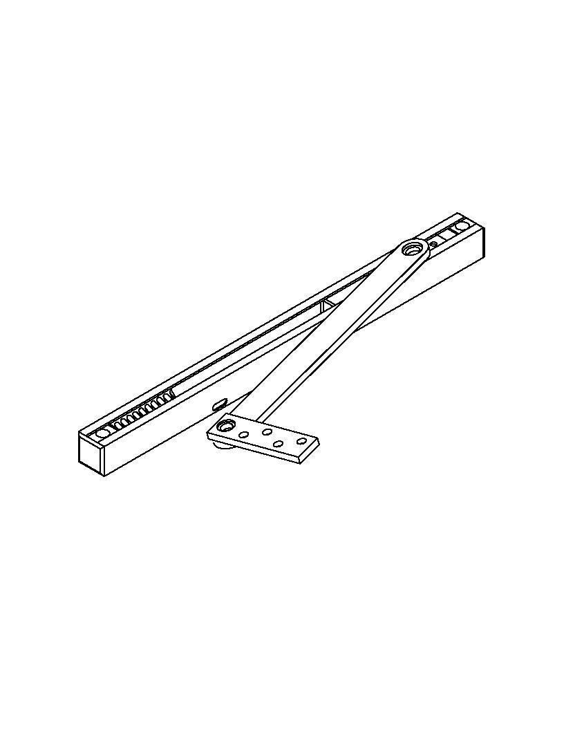 ABH 1000 Overhead Holder & Stop, Heavy Duty Concealed