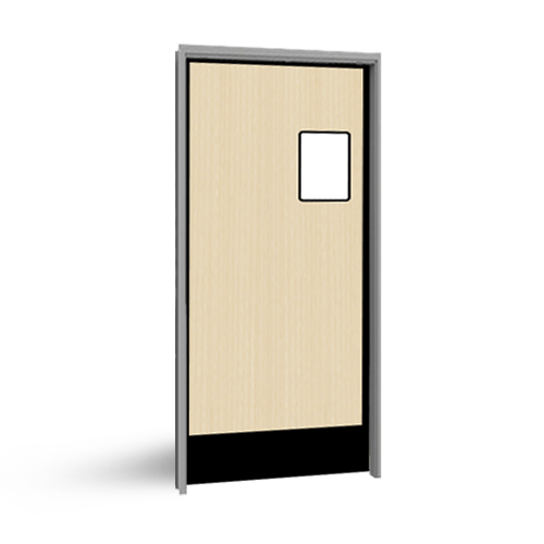 Eliason - ENG1, High Pressure Laminate Light Duty Traffic Door, 8" Thermoplastic Scuff Plates, Hidden Hardware