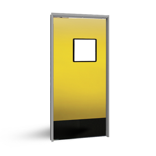 Eliason - SCP15, High Pressure Laminate Medium Impact Traffic Door, 8" ABS Scuff Plates, Hidden Hardware