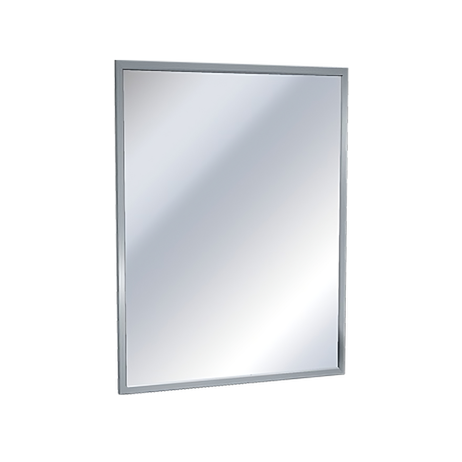 Mirror - Stainless Steel, Inter-Lok Angle Frame - Plate Glass - ASI 10-600 Series