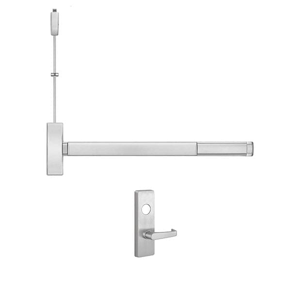 Best Precision FL2208LBR-4908A Fire-Rated Surface Vertical Rod Exit Device with Lever (Less Bottom Rod)