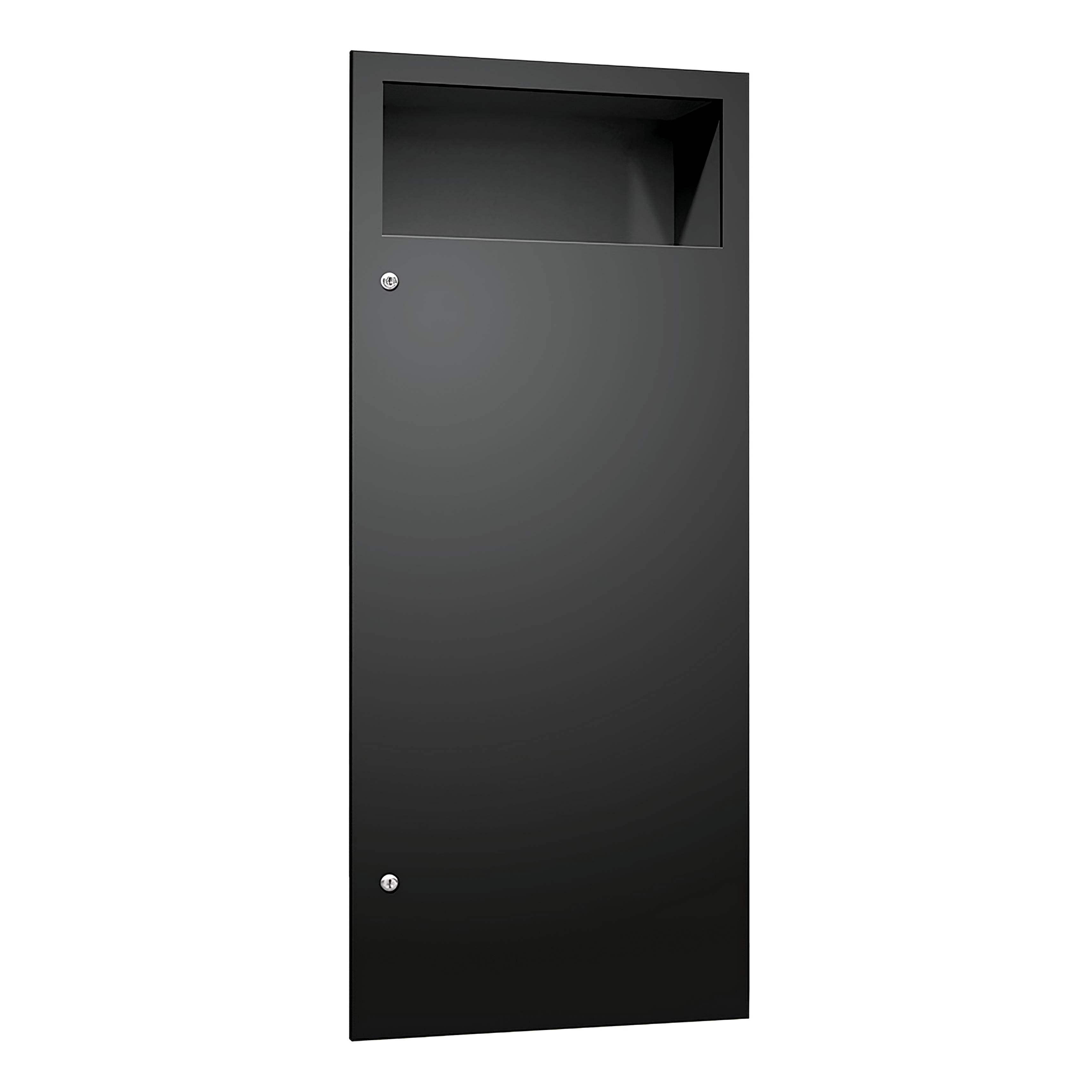 Simplicity™ in Matte Black - Waste Receptacle - 12 gal. - Powder Coated - Recessed - NEW