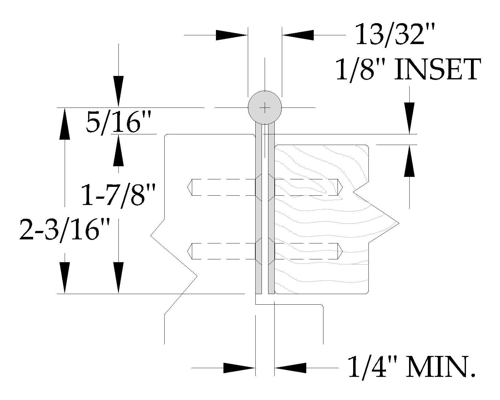 ABH A500 Stainless Steel Pin & Barrel Continuous Hinges Full Mortise