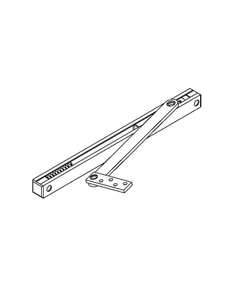 ABH 4400 Series - Overhead Stop & Holder, Medium Duty Surface Mount