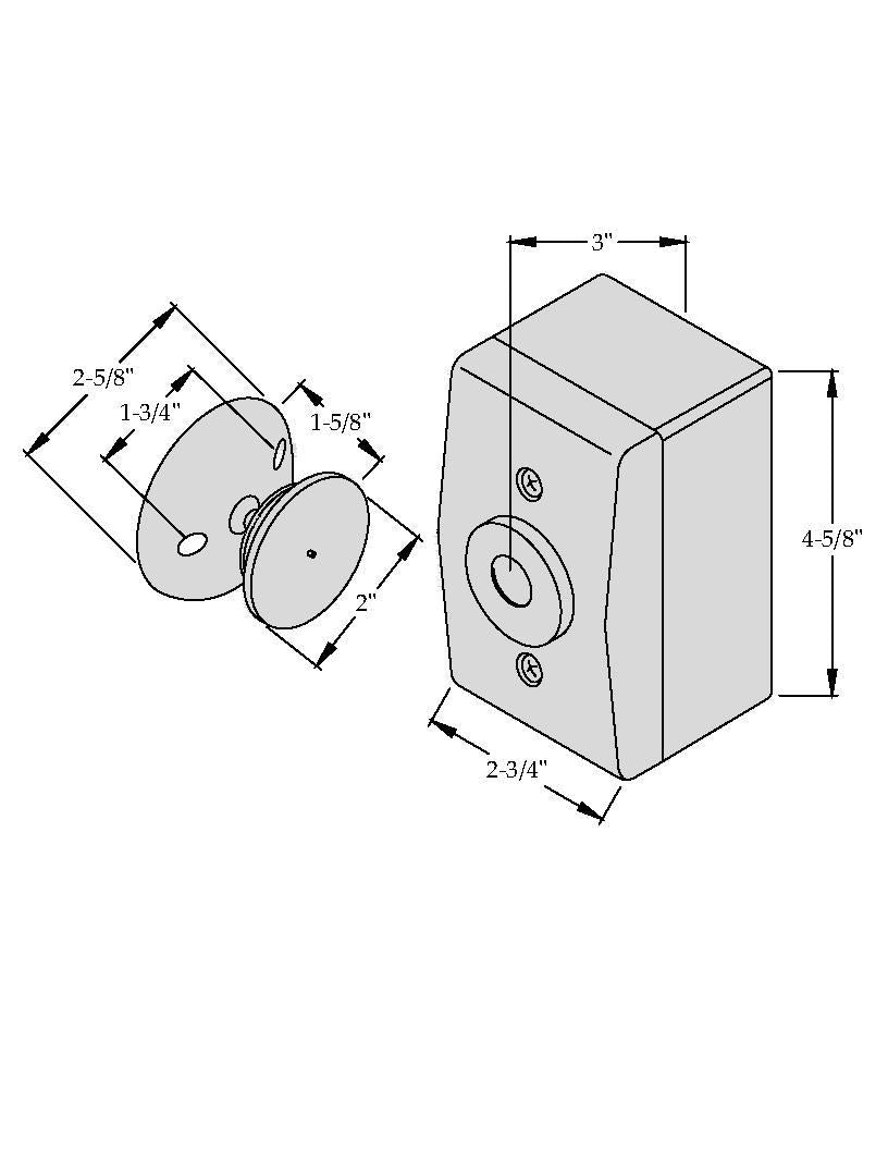 ABH 2300 Surface Magnetic Door Holder