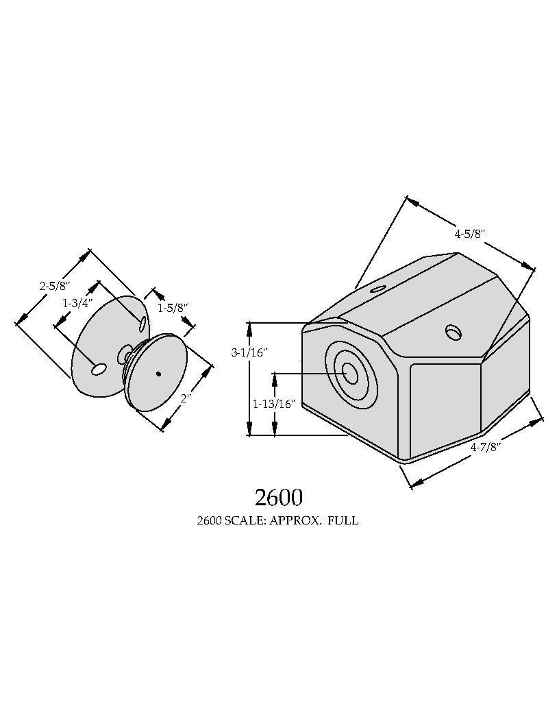 ABH 2600 Floor Mount Magnetic Door Holder