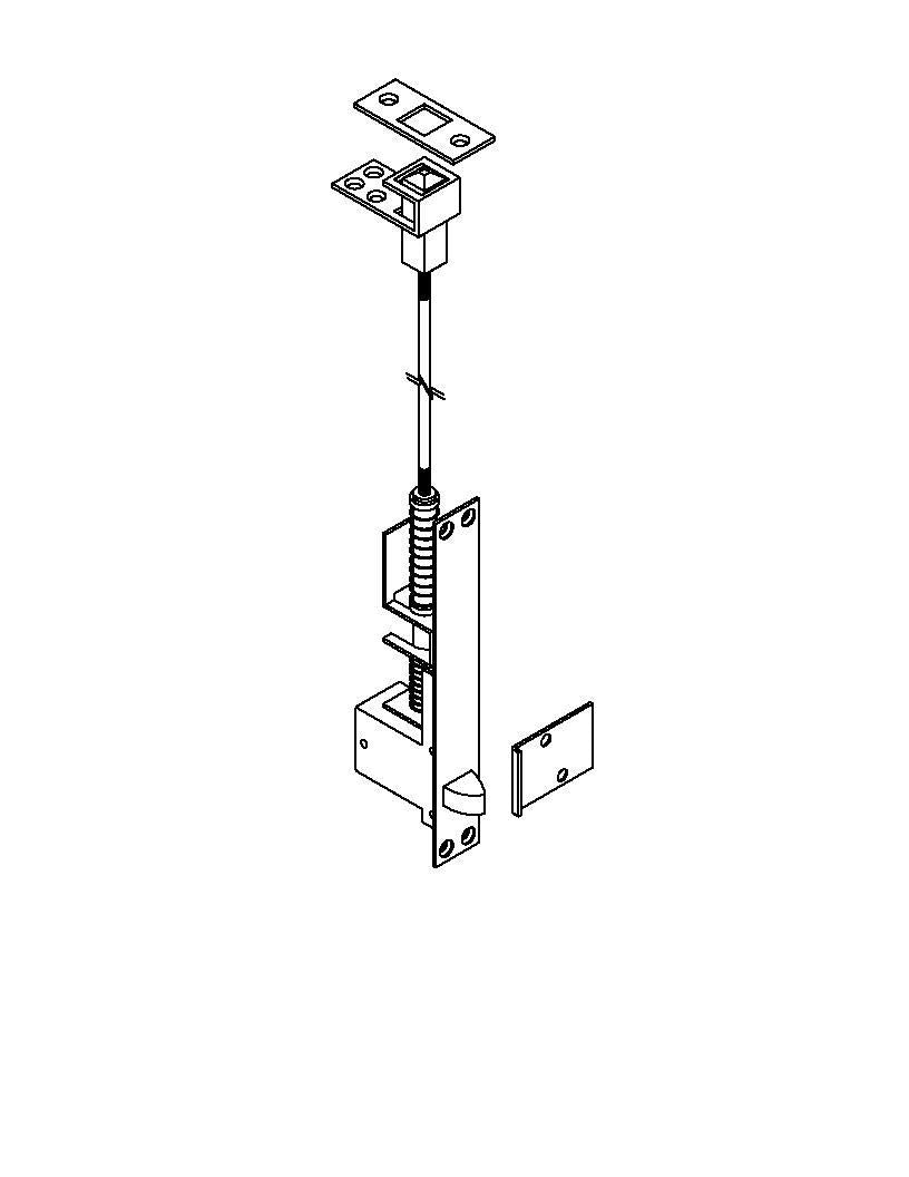 ABH 1860S Automatic Flush Bolt, Metal, Single