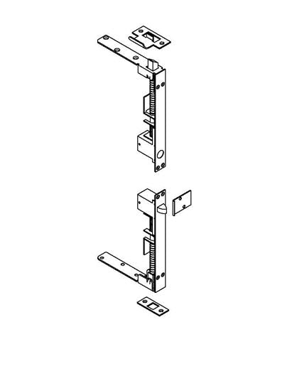 ABH 1864P Self-Latching Top Bolt & Auto Bottom, Wood