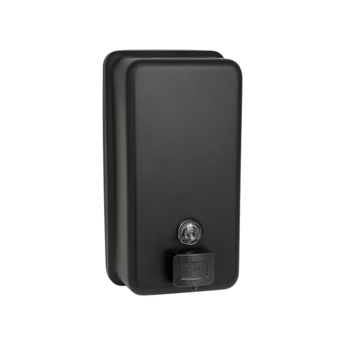 ASI - 10-0347-41 - Matte Black - Soap Dispenser - Liquid, Vertical - Powder Coated Stainless - 40 oz. - Surface Mounted