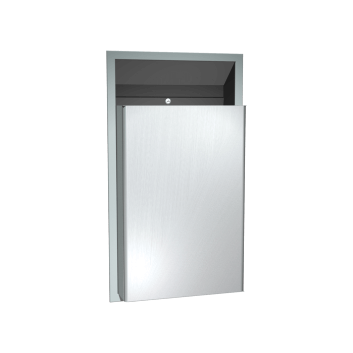 ASI - 10-0458 - Traditional™ Waste Receptacle - 4" Proj. 4" Rec. - 12 gal. - Semi Recessed