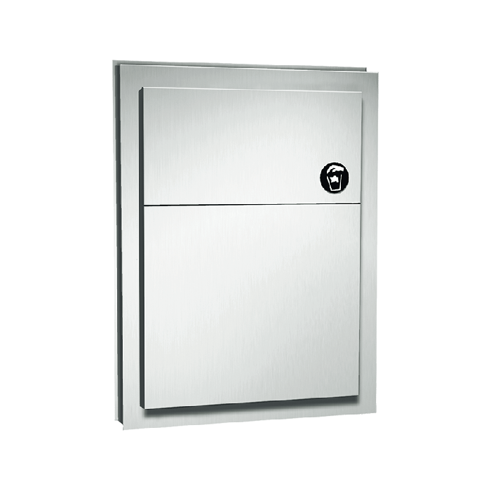 ASI - 10-0472 - Sanitary Waste Disposal - Dual Access - Partition Mounted