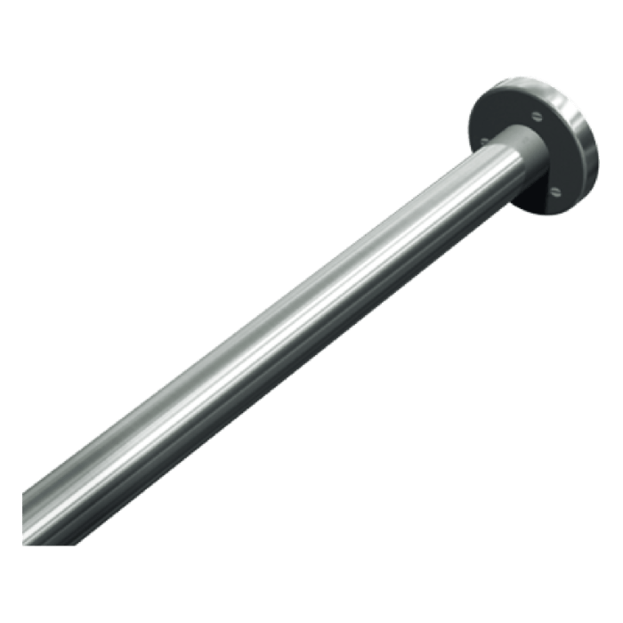 ASI - 10-1204-60 - Shower Curtain Rod w/ Flanges - 1 1/4" Diameter, 60" L