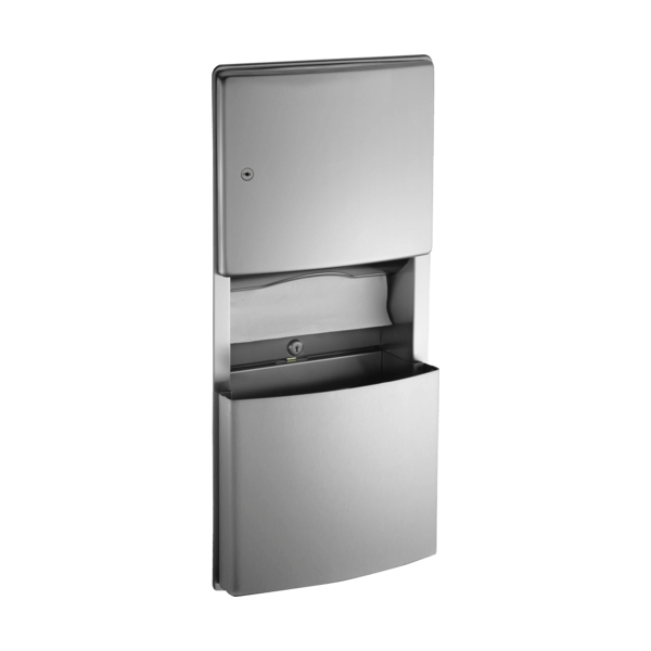 ASI - 10-204623 - Roval™ - Paper Towel Dispenser / Removable 3 gal. Waste Receptacle - Multi, C-Fold - Recessed