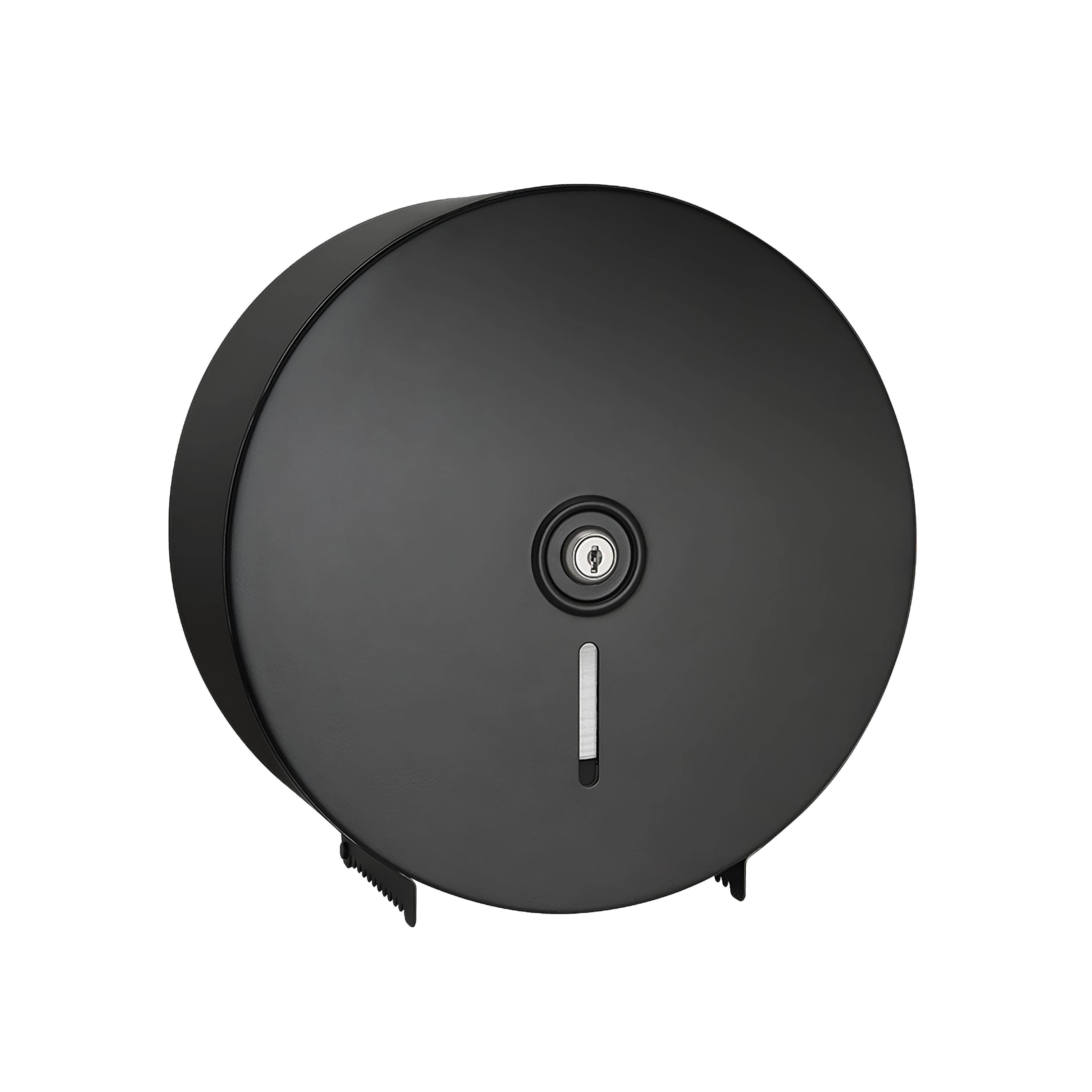 Matte Black - Toilet Tissue Dispenser - Single 10" Roll, Round - Powder Coated Stainless - Surface Mounted - NEW