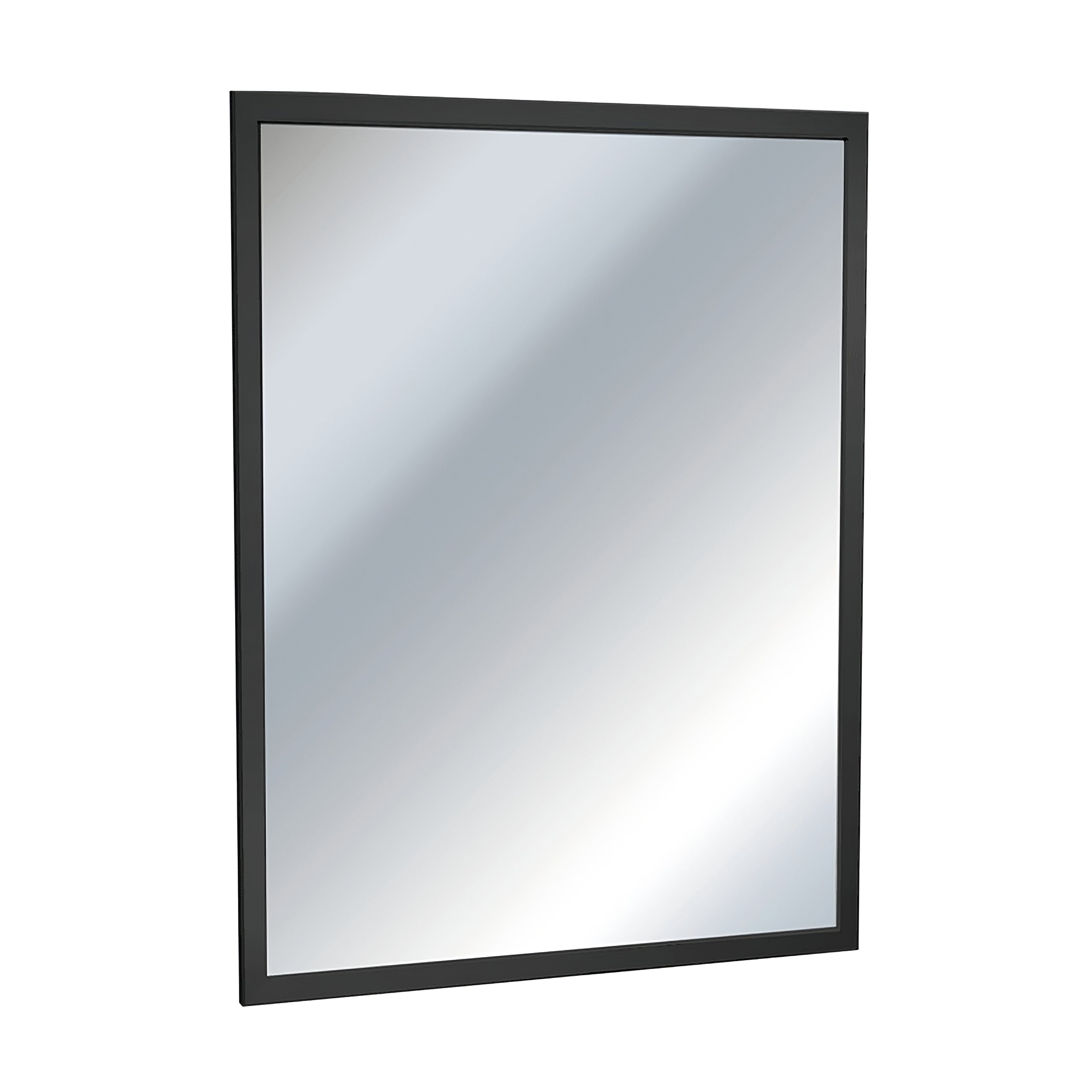 Matte Black - Mirror - Powder Coated Stainless - Inter-Lok Angle Frame - Plate Glass -