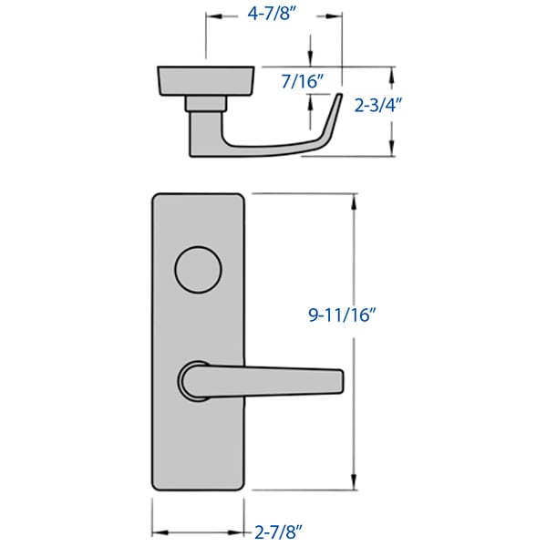 Best Precision 2103-4903A Rim Exit Device with Night Latch Lever