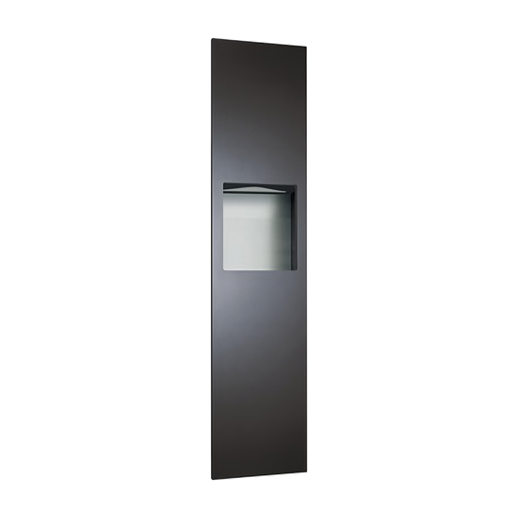 Piatto™ - Fully Recessed Paper Towel Disp. & Waste Receptacle - Matte Black Phenolic Door - Various Sizes